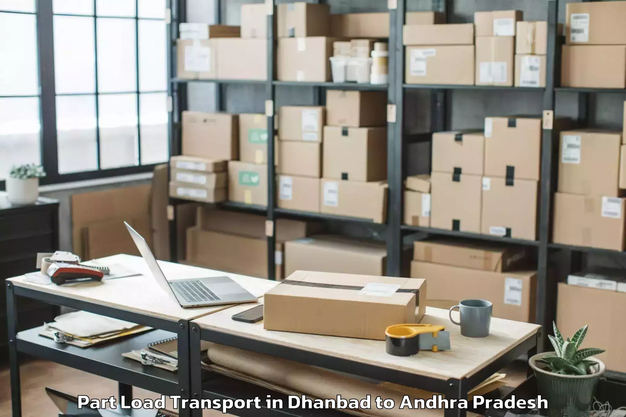 Easy Dhanbad to Lakkavarapu Kota Part Load Transport Booking